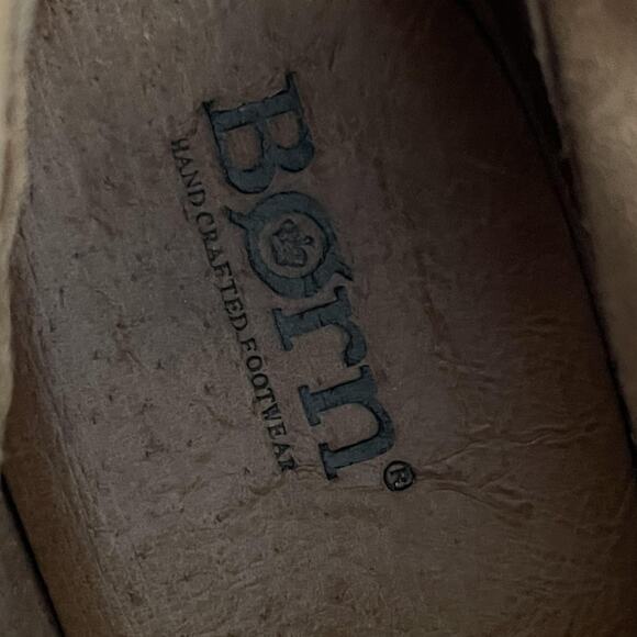 Born Boots Womens Size 7 Brown Suede Fringe Western Chunky Heel Shoes Festival - Picture 8 of 10